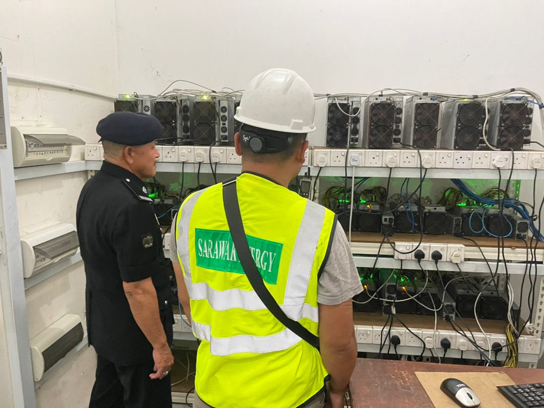 Borneo authorities seize illegal crypto miners running off stolen power Borneo authorities seize illegal crypto miners running off stolen power
